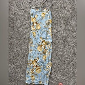 Reformation Blue and Yellow Floral Dress